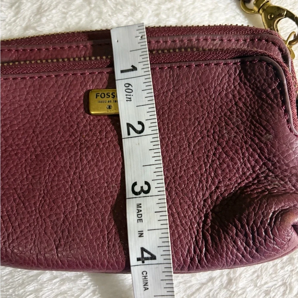 Fossil Women's Claret‎ Leather Wristlet